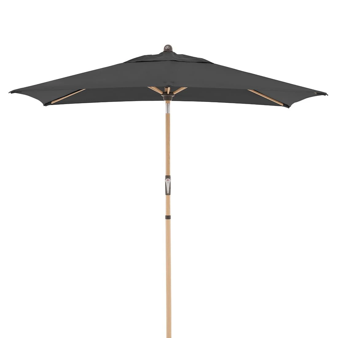 Doppler Alu-Wood Ultra Mittelstockschirm 210x140cm Anthrazit 2 Doppler Alu-Wood Ultra Mittelstockschirm 210x140cm Anthrazit – Bild 2
