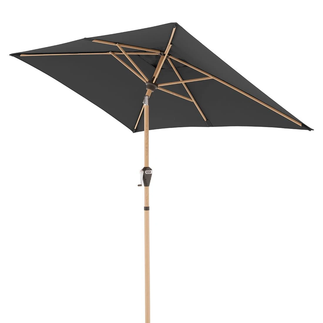 Doppler Alu-Wood Ultra Mittelstockschirm 210x140cm Anthrazit 4 Doppler Alu-Wood Ultra Mittelstockschirm 210x140cm Anthrazit – Bild 4