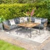 Garden Impressions Bali Dininglounge 4-tlg. Aluminium/Rattan Carbon Black/Mystic Grey