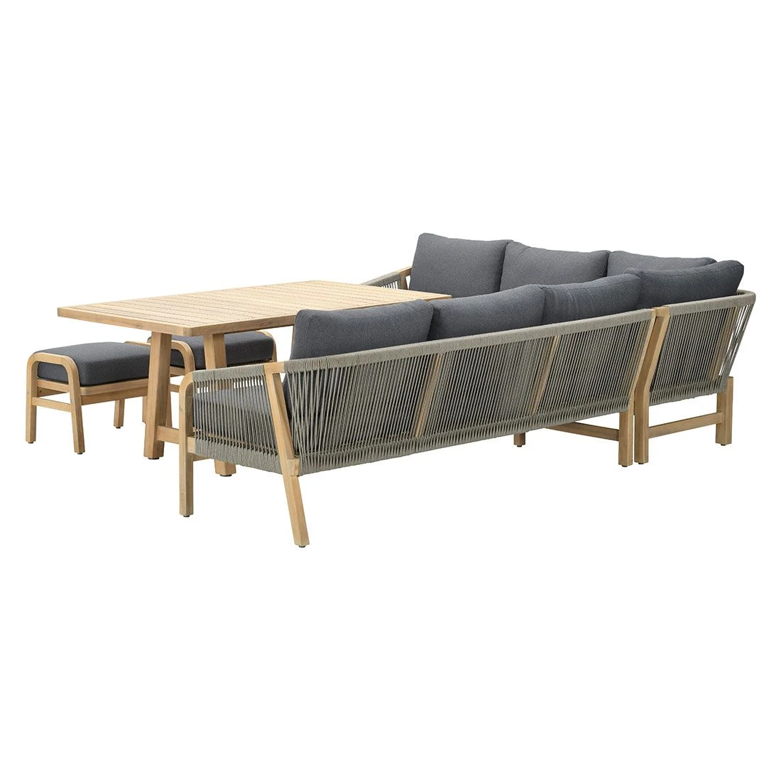 Garden Impressions Santos Dininglounge 5-tlg. Akazie/Kunstfaser Akazie White Wash/Anthrazit 4 Garden Impressions Santos Dininglounge 5-tlg. Akazie/Kunstfaser Akazie White Wash/Anthrazit – Bild 4