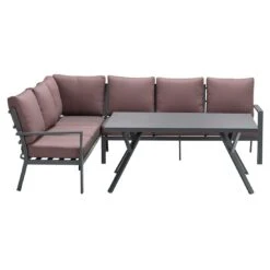 Garden Impressions Sergio Dininglounge Aluminium/Polyester Carbon Black/Copper