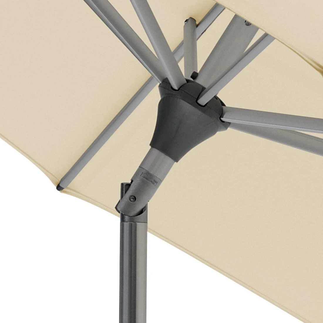 Glatz Alu Twist Mittelstockschirm Ø300cm Eggshell 3 Glatz Alu Twist Mittelstockschirm Ø300cm Eggshell – Bild 3