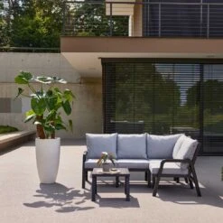 Hartman Ibiza Ecklounge Inkl. Tisch 60x60cm Kunststoff/Olefin Anthrazit/Hellgrau -Gartenmobel Verkauf hartman ibiza loungeecke inkl tisch 60x60cm kunststoff olefin 1429211 5