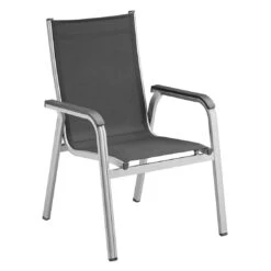 Kettler Basic Plus Gartenmöbelset 7-tlg.+Tisch 160x95cm Silber/Anthrazit -Gartenmobel Verkauf kettler basic plus gartenmoebelset 7 tlg tisch 160x95cm 1482550 4