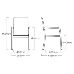 Kettler Basic Plus Gartenmöbelset 7-tlg.+Tisch 160x95cm Silber/Anthrazit -Gartenmobel Verkauf kettler basic plus gartenmoebelset 7 tlg tisch 160x95cm 1482550 7