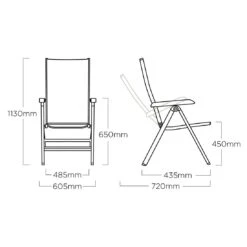 Kettler Basic+ Premium Klappsessel Aluminium/Textilene Silber/Lakritz -Gartenmobel Verkauf kettler basic premium klappsessel aluminium textilene 1439309 9
