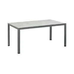Kettler Cubic Gartentisch 160x95cm Aluminium/HPL Anthrazit/Grau