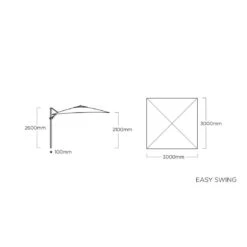 Kettler Easy Swing Ampelschirm 300x300cm Alu/Polyester Anthrazit/Hellgrau Meliert -Gartenmobel Verkauf kettler easy swing ampelschirm 300x300cm alu polyester anthrazit hellgrau meliert 1306539 3