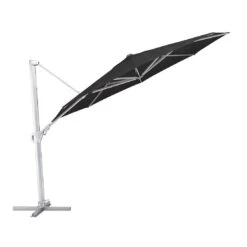 Kettler Easy Swing Ampelschirm Ø350 Cm Aluminium/Obravia Silber/Schwarz