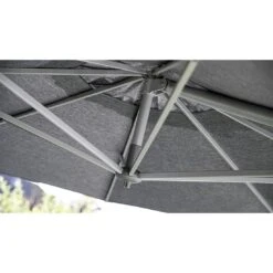 Kettler Easy Turn Ampelschirm 300x300cm Aluminium/Polyester Silber/Charcoal -Gartenmobel Verkauf kettler easy turn ampelschirm 300x300cm alu polyester silber charcoal 1306715 3