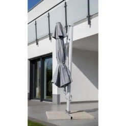 Kettler Easy Turn Ampelschirm 300x300cm Aluminium/Polyester Silber/Charcoal -Gartenmobel Verkauf kettler easy turn ampelschirm 300x300cm alu polyester silber charcoal 1306715 4