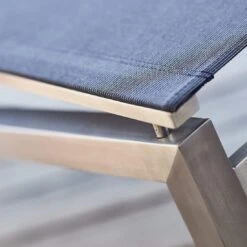 Kettler Feel Gartenliege Edelstahl/Textilene Grau Meliert -Gartenmobel Verkauf kettler feel gartenliege 203cm edelstahl textilene grau meliert 1005282 7