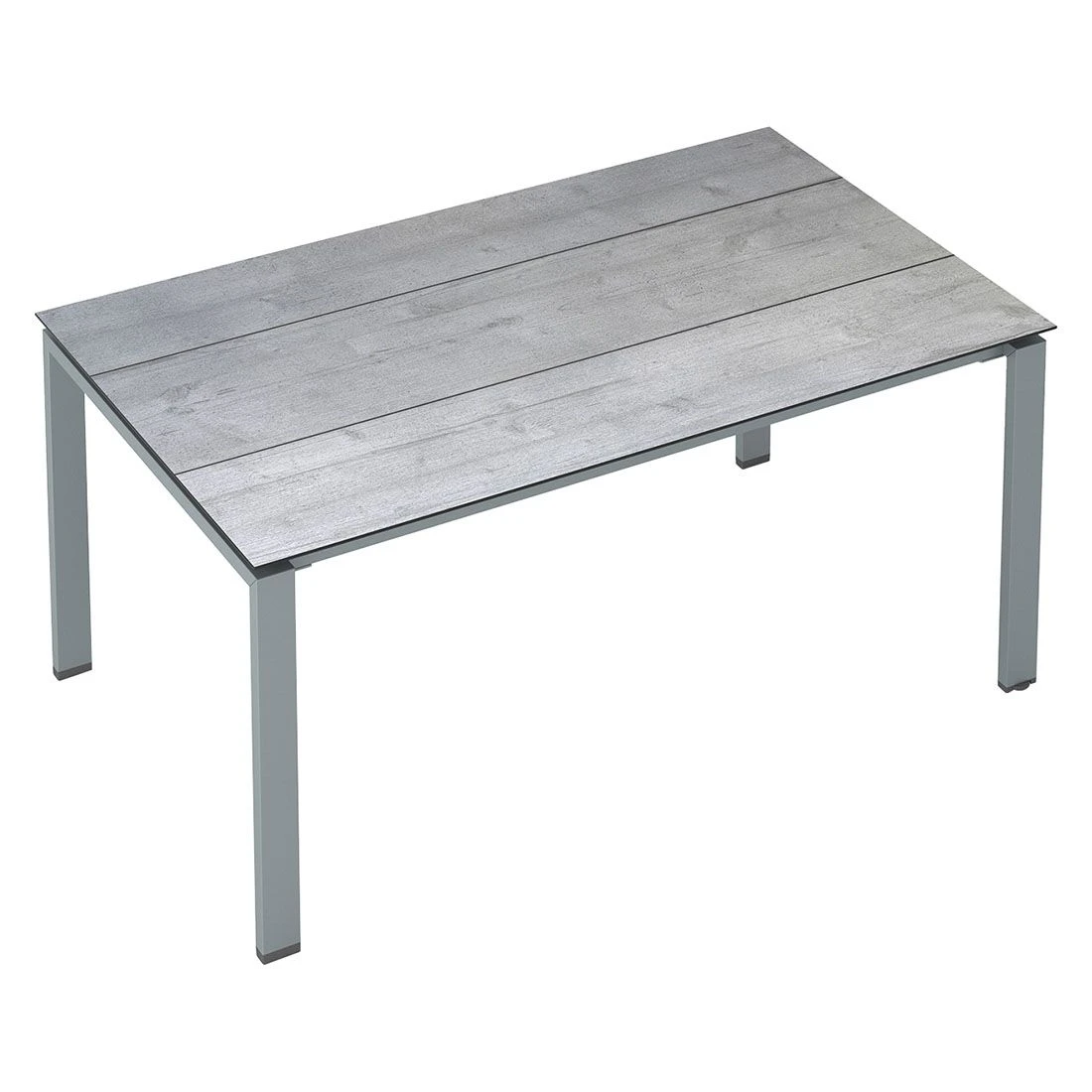 Kettler Float Gartentisch 140x70cm Aluminium/HPL Silber/Grau Mit Fräsung 2 Kettler Float Gartentisch 140x70cm Aluminium/HPL Silber/Grau Mit Fräsung – Bild 2