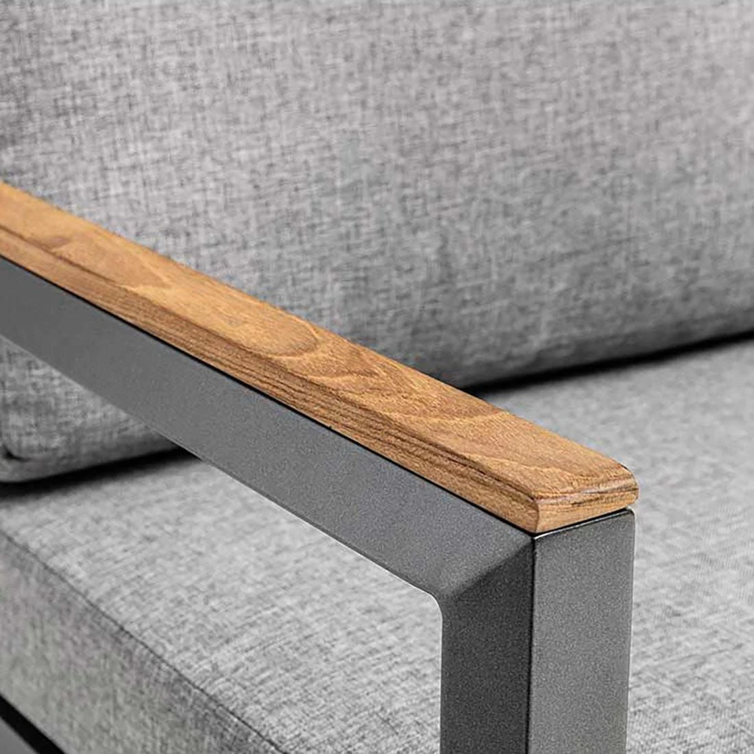 Kettler Ocean Skid Dininglounge 7-tlg. Aluminium/Olefin Anthrazit/Hellgrau Meliert 11 Kettler Ocean Skid Dininglounge 7-tlg. Aluminium/Olefin Anthrazit/Hellgrau Meliert – Bild 11