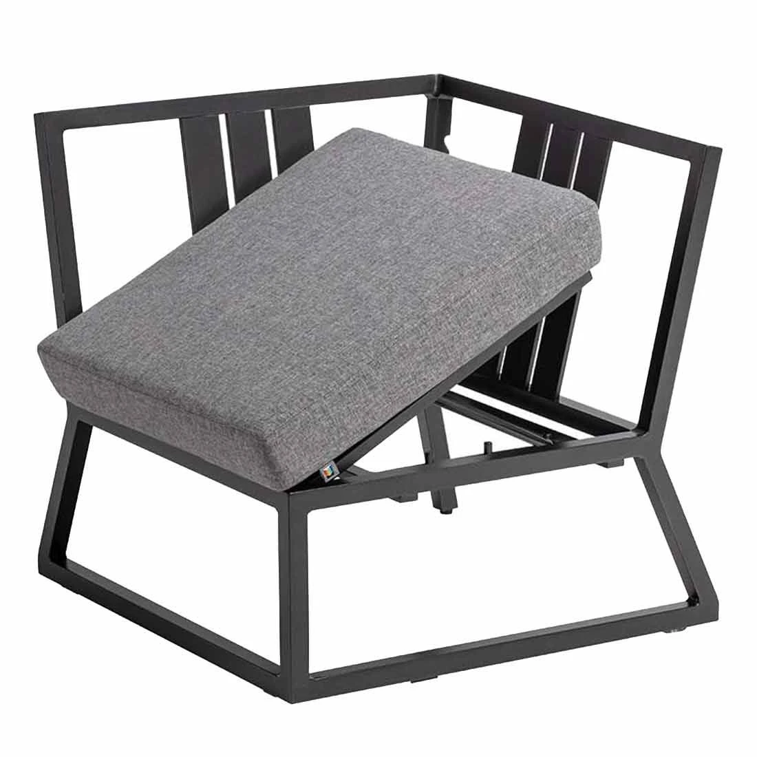 Kettler Ocean Skid Dininglounge 9-tlg. Aluminium/Olefin Anthrazit/Hellgrau 8 Kettler Ocean Skid Dininglounge 9-tlg. Aluminium/Olefin Anthrazit/Hellgrau – Bild 8