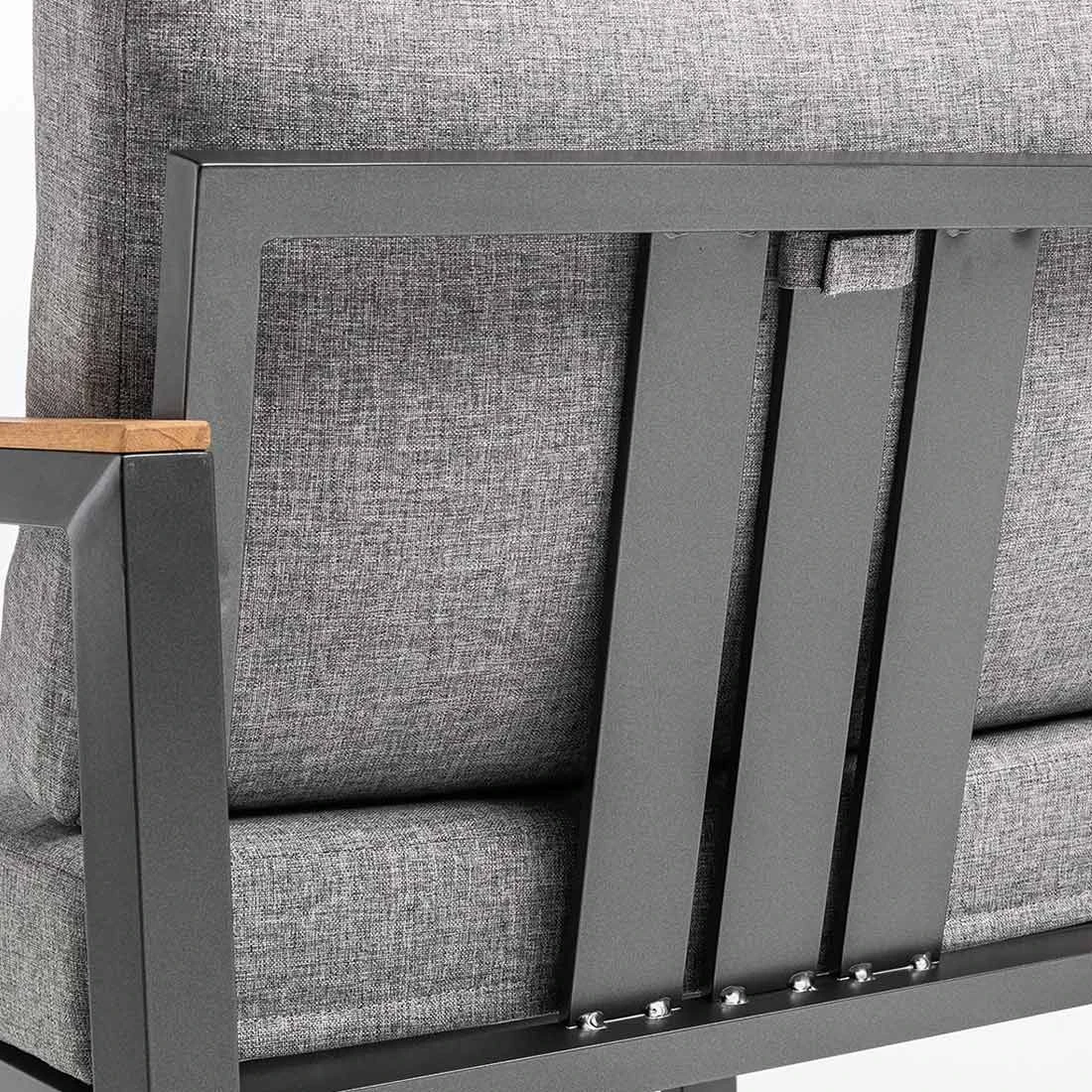 Kettler Ocean Skid Dininglounge 9-tlg. Aluminium/Olefin Anthrazit/Hellgrau Meliert 13 Kettler Ocean Skid Dininglounge 9-tlg. Aluminium/Olefin Anthrazit/Hellgrau Meliert – Bild 13