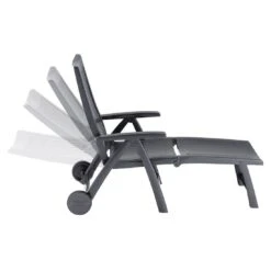 Kettler Roma Gartenliege Kunststoff Anthrazit -Gartenmobel Verkauf kettler rolliege roma kunststoff anthrazit 01638 700 4