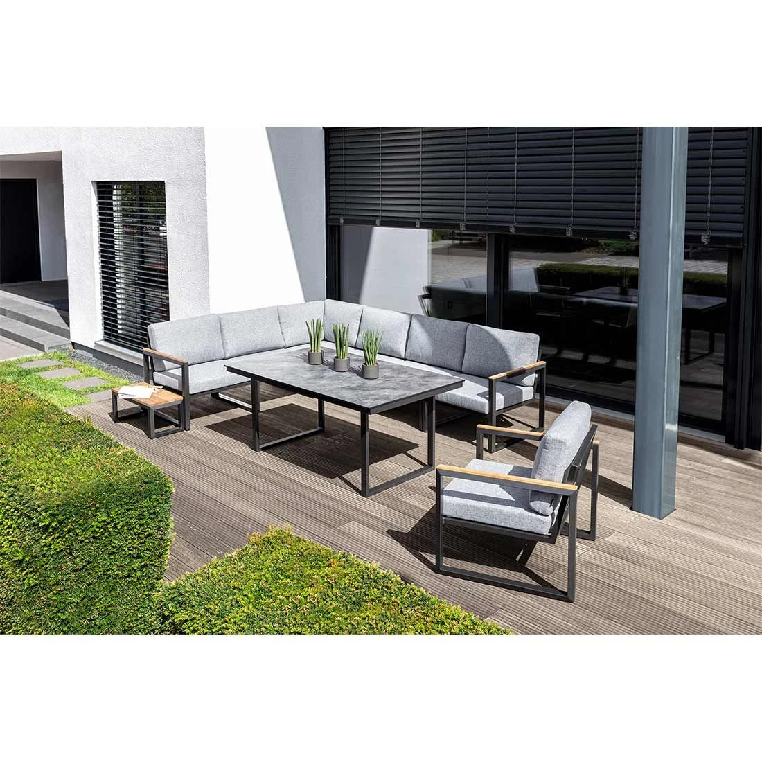 Kettler Skate Gartentisch-Gestell 160x95cm Aluminium Anthrazit 4 Kettler Skate Gartentisch-Gestell 160x95cm Aluminium Anthrazit – Bild 4