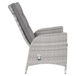 LC Garden Parma Gartensessel Geflecht/Polyester White Grey/Grey -Gartenmobel Verkauf l c wholesaler parma positionssessel alu geflecht inkl kissen white grey grey 1092699 3