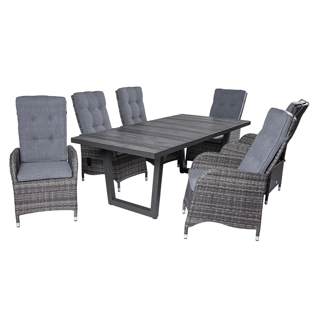 LC Garden Bailado Gartentisch 200x100cm Aluminium/Keramik Anthrazit/Holzoptik Dunkelgrau 6 LC Garden Bailado Gartentisch 200x100cm Aluminium/Keramik Anthrazit/Holzoptik Dunkelgrau – Bild 6