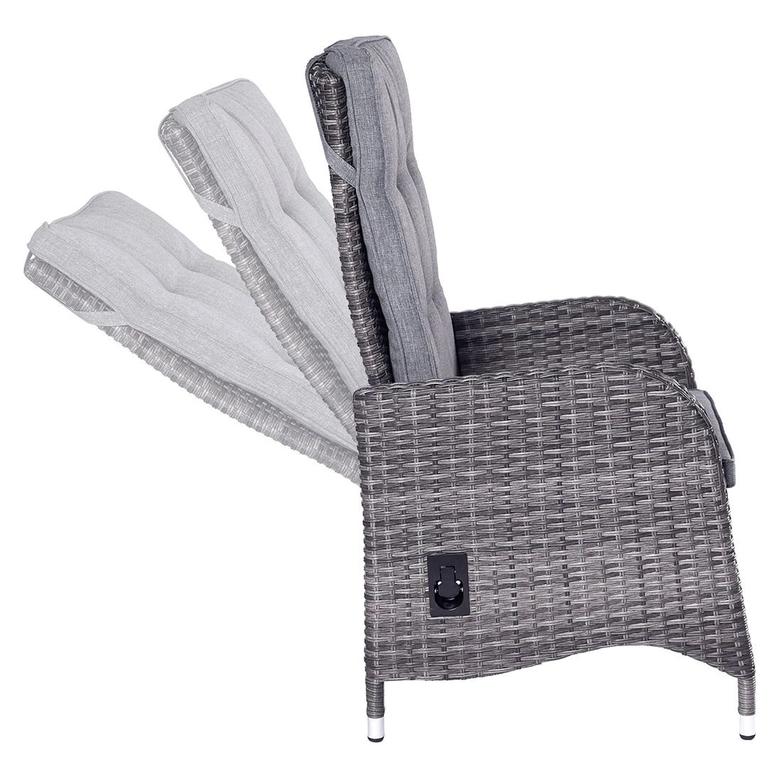 LC Garden Bailado Gartensessel Geflecht/Polyester Omega Grau/Grau 2 LC Garden Bailado Gartensessel Geflecht/Polyester Omega Grau/Grau – Bild 2