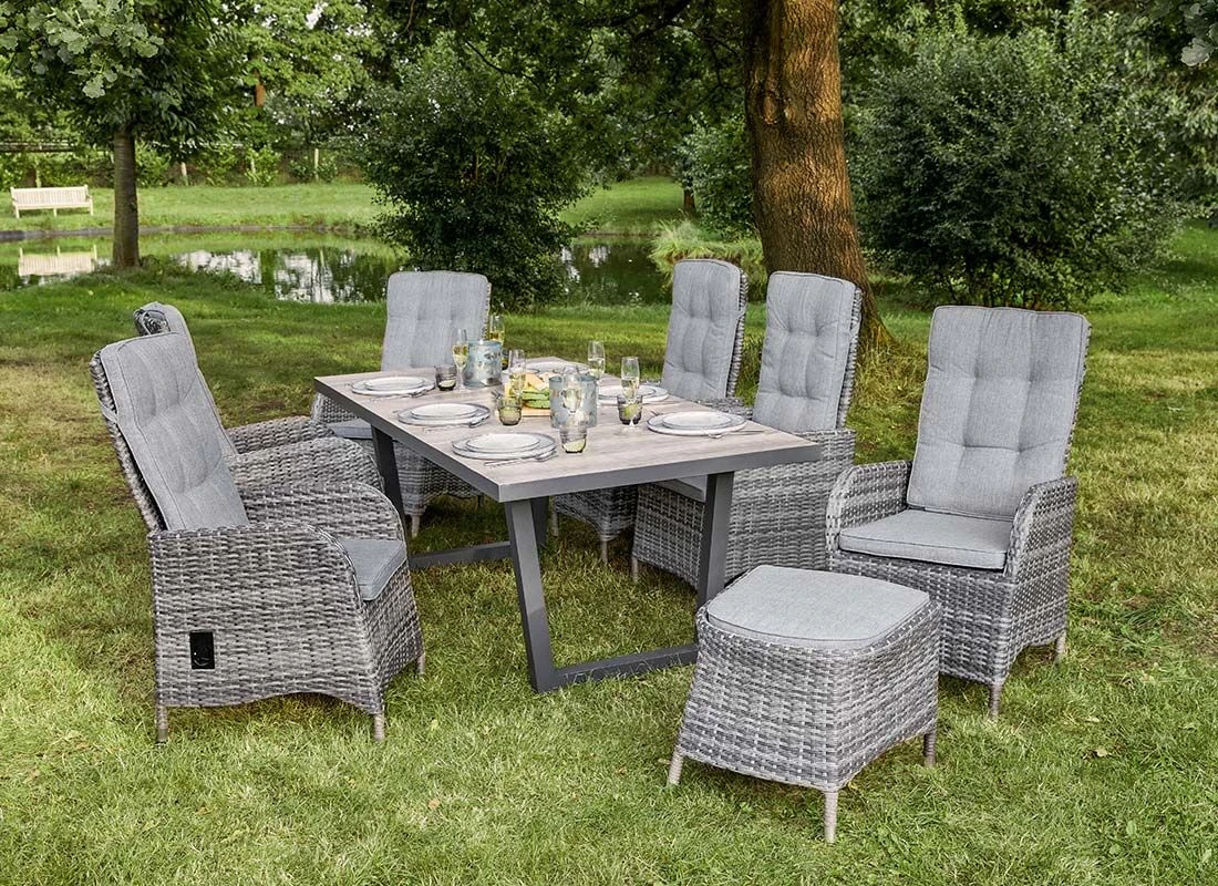 LC Garden Bailado Gartensessel Geflecht/Polyester Omega Grau/Grau 7 LC Garden Bailado Gartensessel Geflecht/Polyester Omega Grau/Grau – Bild 7