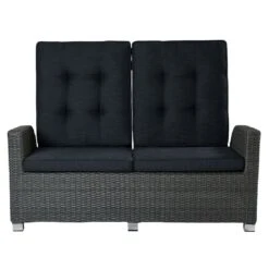 LC Garden Barcelona Gartensofa Aluminium/Geflecht Silber/Grau Mix -Gartenmobel Verkauf lc garden barcelona 2 sitzersofa 145x90cm aluminium geflecht 1432775 3