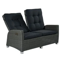 LC Garden Barcelona Gartensofa Aluminium/Geflecht Silber/Grau Mix -Gartenmobel Verkauf lc garden barcelona 2 sitzersofa 145x90cm aluminium geflecht 1432775 6