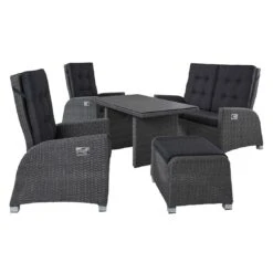 LC Garden Barcelona Gartensofa Aluminium/Geflecht Silber/Grau Mix -Gartenmobel Verkauf lc garden barcelona 2 sitzersofa 145x90cm aluminium geflecht 1432775 7