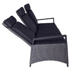 LC Garden Keramo Gartensofa Inkl. Kissen Aluminium/Geflecht Anthrazit/Grau Mix -Gartenmobel Verkauf lc garden keramo 3 sitzersofa inkl kissen aluminium geflecht 1345578 3