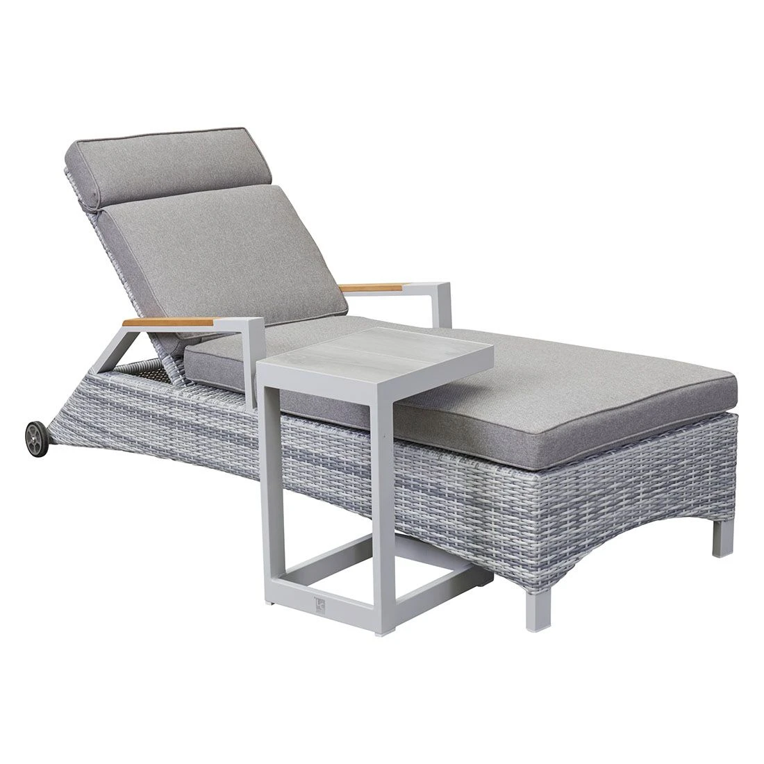 LC Garden Keramo Gartenliege Inkl. Beistelltisch Off White/Cold White 2 LC Garden Keramo Gartenliege Inkl. Beistelltisch Off White/Cold White – Bild 2