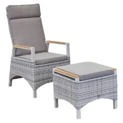 LC Garden Keramo Loungesessel Aluminium/Geflecht Off White/Cold White
