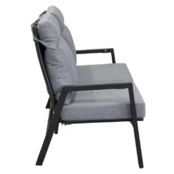 LC Garden Sondrino Gartensofa Aluminium/Textilene Schwarz Matt/Silber 9 LC Garden Sondrino Gartensofa Aluminium/Textilene Schwarz Matt/Silber -Gartenmobel Verkauf lc garden sondrino bank 2 sitzer aluminium textilene 1433545 4