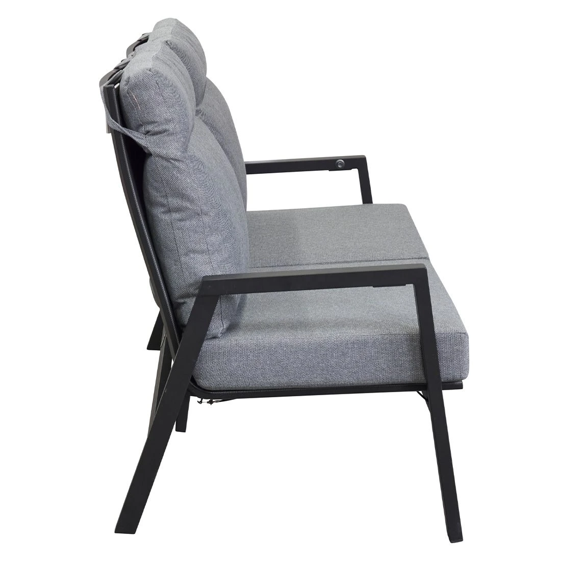 LC Garden Sondrino Gartensofa Aluminium/Textilene Schwarz Matt/Silber 4 LC Garden Sondrino Gartensofa Aluminium/Textilene Schwarz Matt/Silber – Bild 4