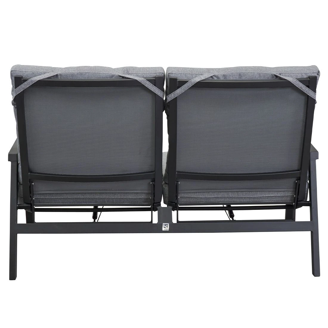 LC Garden Sondrino Gartensofa Aluminium/Textilene Schwarz Matt/Silber 5 LC Garden Sondrino Gartensofa Aluminium/Textilene Schwarz Matt/Silber – Bild 5