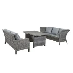 LC Garden Vivera Dininglounge Aluminium/Geflecht Grau/Omega-Anthrazit 6 LC Garden Vivera Dininglounge Aluminium/Geflecht Grau/Omega-Anthrazit -Gartenmobel Verkauf lc garden vivera loungeecke mit tisch alu geflecht glas keramik 1432412 3