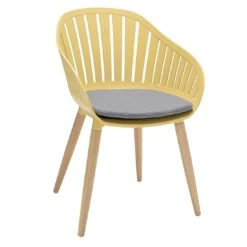 LifestyleGarden Nassau Gartensessel Eukalyptus/Kunststoff Inkl. Sitzkissen Teaklook/Honig