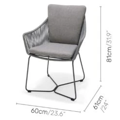 LifestyleGarden Opal Gartensessel Stahl/Rope Graphit/Roasted Sesame -Gartenmobel Verkauf lifestylegarden opal gartensessel stahl rope 1440827 8