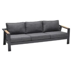 LifestyleGarden Palau Loungeset 3-tlg. Aluminium/Olefin Dunkelgrau -Gartenmobel Verkauf lifestylegarden palau loungegruppe 3 tlg aluminium olefin 1413943 4