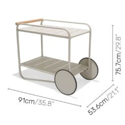 LifestyleGarden Portals Servierwagen Aluminium Korallensand-Matt -Gartenmobel Verkauf lifestylegarden portals servierwagen aluminium korallensand matt 1282977 6