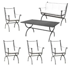 MBM Romeo Gartenmöbelset Antik 11-teilig Marone