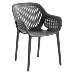 Musterring Rom Gartenstuhl Kunststoff Anthrazit/Schwarz