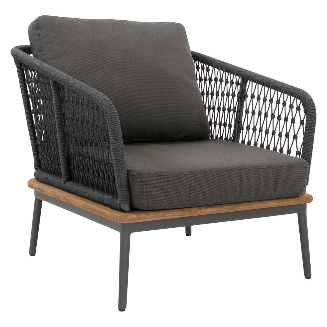 Niehoff Freeport Loungesessel Aluminium/Rope/Olefin Anthrazit 2 Niehoff Freeport Loungesessel Aluminium/Rope/Olefin Anthrazit – Bild 2