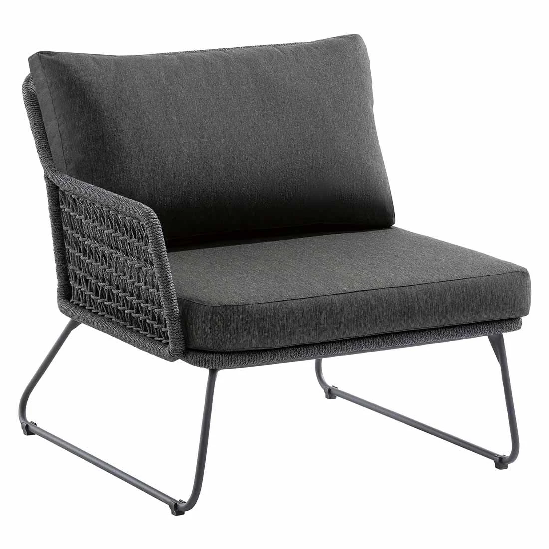 Niehoff Kubu Eck-/Endmodul Aluminium/Rope/Olefin Anthrazit/Schwarz 1 Niehoff Kubu Eck-/Endmodul Aluminium/Rope/Olefin Anthrazit/Schwarz