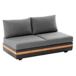 Niehoff Volano Gartensofa 149 Cm Aluminium/Teak/Polypropylen Anthrazit