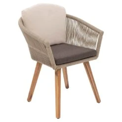 OUTLIV. Avarua Gartensessel Akazie/Gurt Taupe/Hellbraun