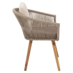 OUTLIV. Avarua Gartensessel Akazie/Gurt Taupe/Hellbraun -Gartenmobel Verkauf outliv avarua diningsessel akazie gurt 1412414 3