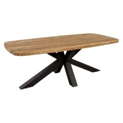 OUTLIV. Belgien Gartentisch 220x100 Cm Aluminium/Teak Anthrazit/Natur