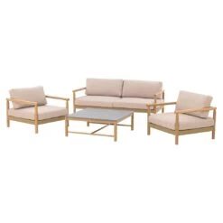 OUTLIV. Berga Loungeset 4-tlg. Rope/Akazie Taupe -Gartenmobel Verkauf outliv bergen lounge set rope taupe akazie teak look 1267500 3