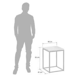 OUTLIV. Flora Beistelltisch 40x41x55cm Stahl/Wildeiche Schwarz/Wildeiche -Gartenmobel Verkauf outliv by detlef steves flora beistelltisch 40x41x55cm stahl wildeiche 1354158 5